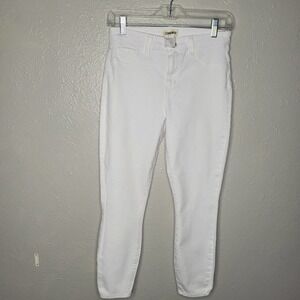 NEW L'agence womens sz 29 Margot high rise skinny jeans white pants stretchy